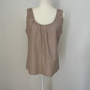 Dolce Cabo Living in Leather Tank Top Taupe Medium